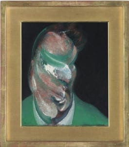 Francis Bacon Study for Head of Lucian Freud, 1967 Oil on canvas 14 x 12in. (35.5 x 30.5cm.)