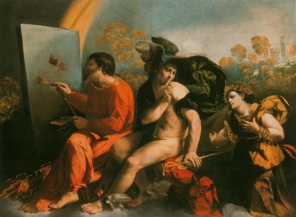 Dosso Dossi, Giove pittore di farfalle