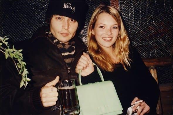 Johnny Depp, Kate Moss (Aspen, 1995)