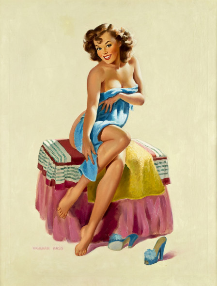 Sugar N' Spice (Towel Girl), oil on canvas by Vaughan Bass