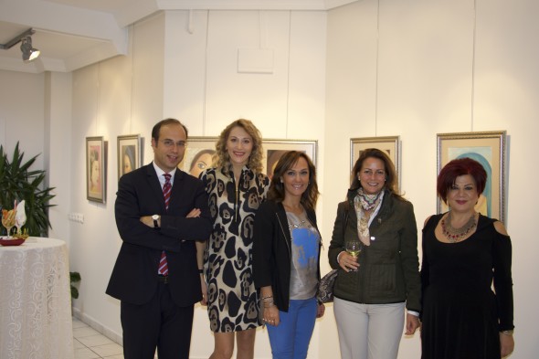 Circa Gallery honorable guests at the Foreign Missions Coctail, pre-opening of the exhibition "Ladies of the world against violence" at Firca Art Gallery, Ankara.