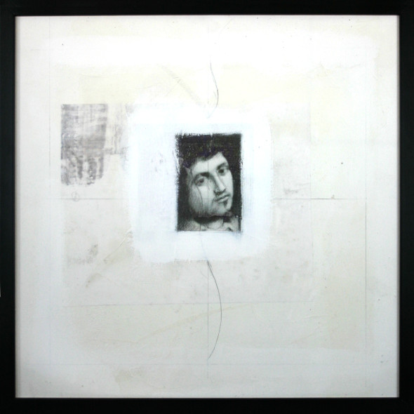 Fabrizio Cotognini, Silence (a Giorgio), 2012, incisione su carta emulsionata, 40x40 cm