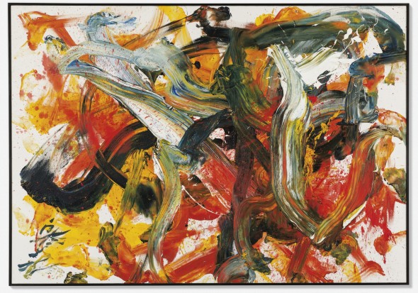 Kazuo Shiraga 1924 - 2008 UCHOTEN (ECSTASY) SIGNED IN JAPANESE; SIGNED, TITLED, DATED 1994 AND SIGNED, TITLED, DATED IN JAPANESE ON THE REVERSE; OIL ON CANVAS. EXECUTED IN 1994. signé en japonais; signé, titré, daté 1994 et signé, titré, daté en japonais au dos huile sur toile 182 x 259 cm; 74 3/8 x 102 in. Exécuté en 1994. Estimate  1,500,000 — 2,500,000  EUR  LOT SOLD. 2,103,000 EUR