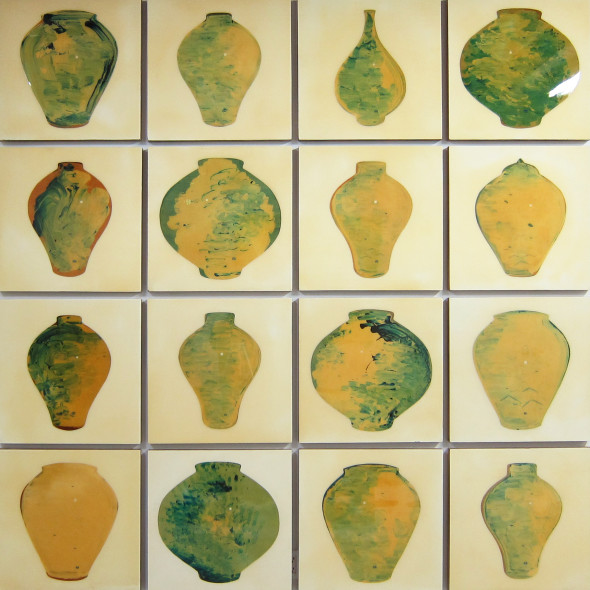 Ik-Joong Kang, 16 Jars, 56 x 56cm each, 2007