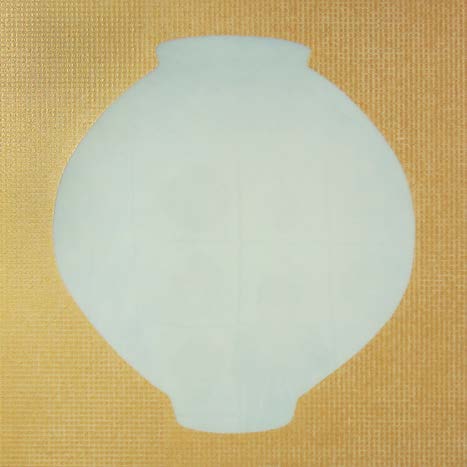 Ik-Joong Kang Moon Jar with Golden Karma, 2015 Tecnica mista su legno 120 x 120 cm