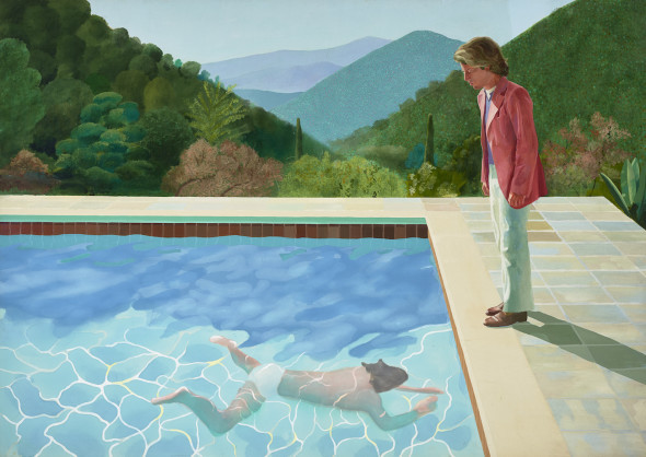 "PORTRAIT OF AN ARTIST (POOL WITH TWO FIGURES)" 1972 ACRYLIC ON CANVAS 84 X 120" © DAVID HOCKNEY PHOTO CREDIT: ART GALLERY OF NEW SOUTH WALES/JENNI CARTER