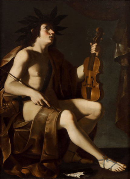 Tommaso Salini (Roma c. 1575 – 1625), attr. (o Maestro di Baranello?)  Apollo o Allegoria della Musica,  olio su tela, 130×98,5 cm