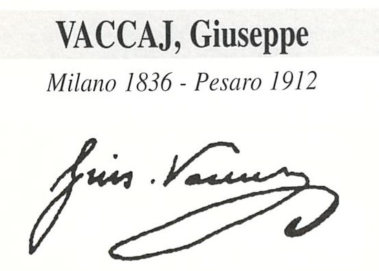 Vaccaj Giuseppe 1836 – 1912