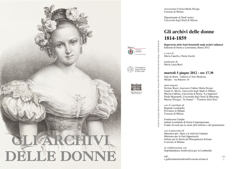 Milano – Presentazione volume “Gli archivi delle donne 1814-1859”