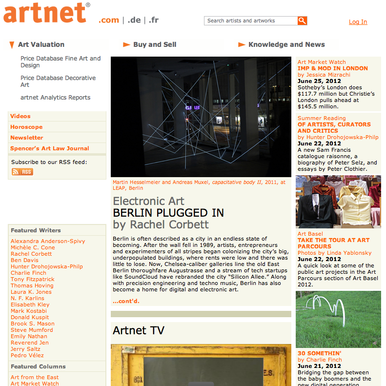 Artnet cessa la pubblicazione
