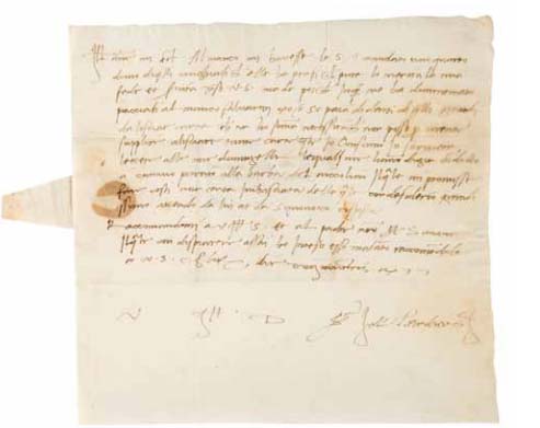 Roma – Record mondiale per lettera di Giuliano de’ Medici del 1477