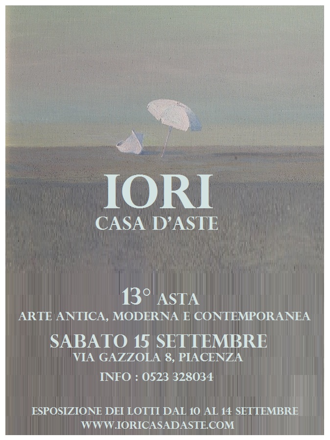 13esima asta di arti antiche Sabato 15 Settembre da Iori Casa d’Aste