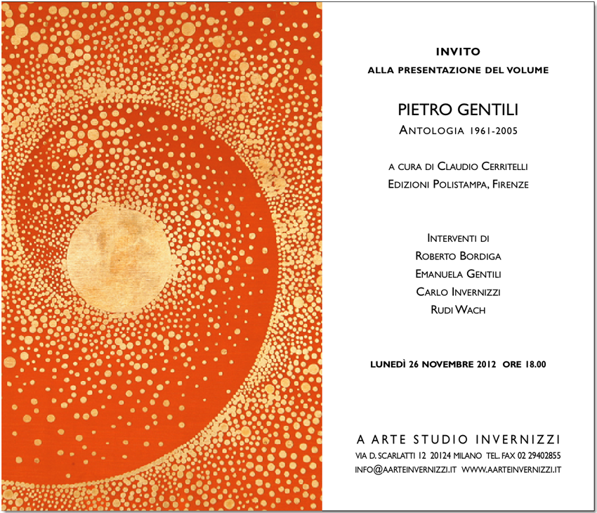 Presentazione del volume “Pietro Gentili. Antologia 1961-2005″‏