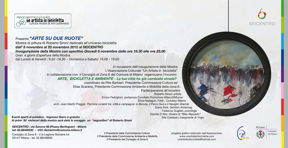 Milano – Roberto Sironi, “Arte su due ruote”