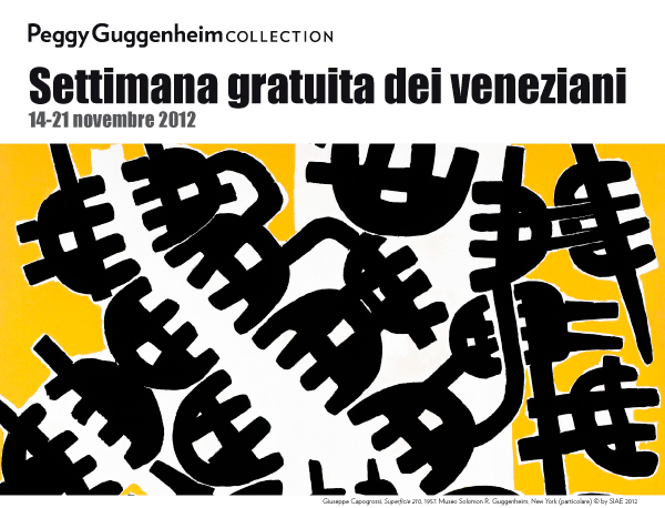 COLLEZIONE PEGGY GUGGENHEIM: settimana gratuita dei veneziani