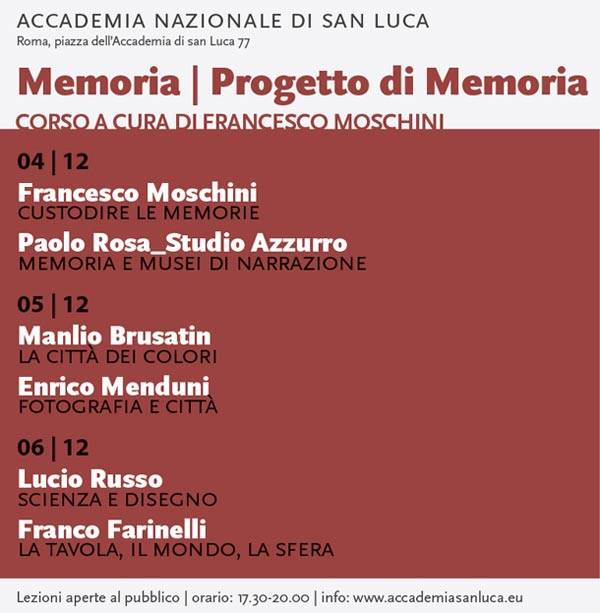 Accademia Nazionale di San Luca: DIDATTICA 2011-2012‏