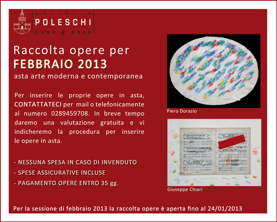 Da Poleschi è aperta la raccolta opere per febbraio 2013‏