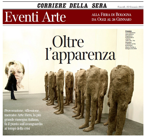 Speciale Arte Fiera Bologna 2013. 32 pagine di un inserto allegato al “Corriere” di venerdì 25 gennaio