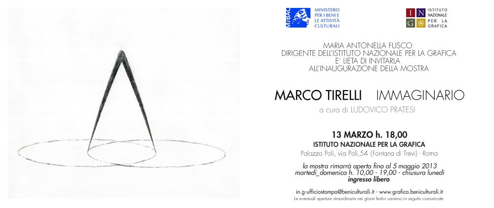 Istituto nazionale per la grafica inaugura “Immaginario” di Marco Tirelli