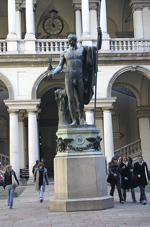 Parte il restauro della statua di Napoleone del Canova a Brera