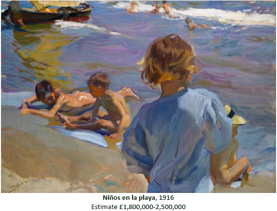Niños en la Playa, stime milionarie per Sorolla da Sotheby’s