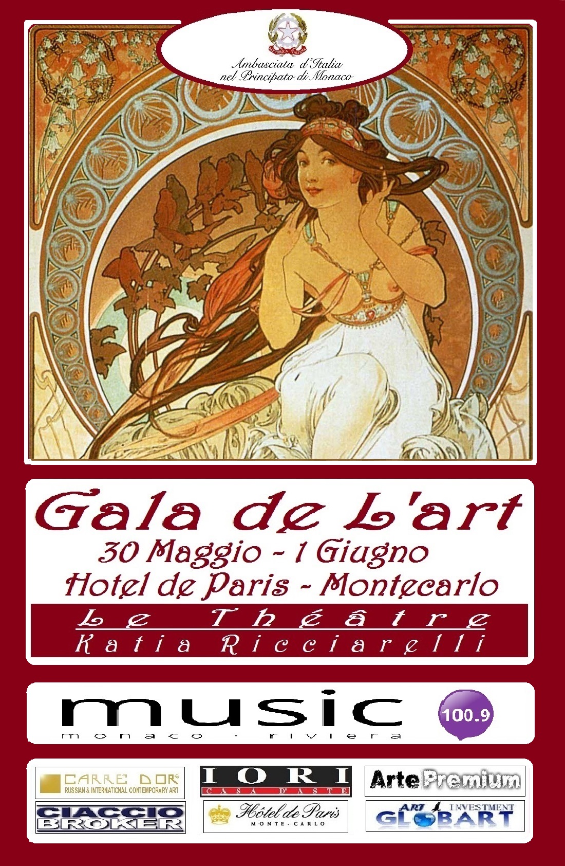 Gala de l’Art 2013: Montecarlo attende l’“Eccellenze” Italiane dell’Arte e due Guest
