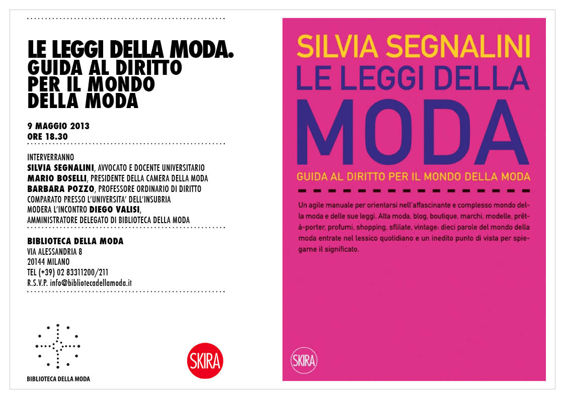 Presentazione volume SKIRA “Le leggi della moda” a Milano