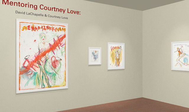 Opere di Courtney Love in mostra in America