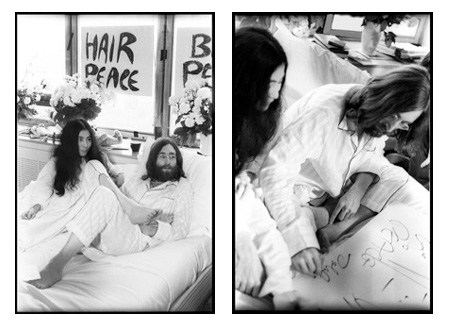 “Suite 1742”: fotografie di un “Bed-In” della coppia Lennon-Ono a Bologna