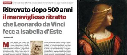 Inedito ritratto di Leonardo a Isabella d’Este ritrovato dopo 500 anni