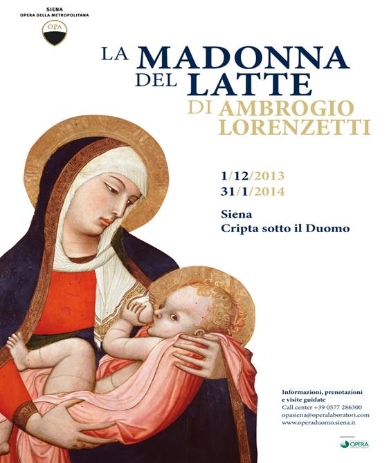 La Madonna del latte di Ambrogio Lorenzetti in mostra a Siena
