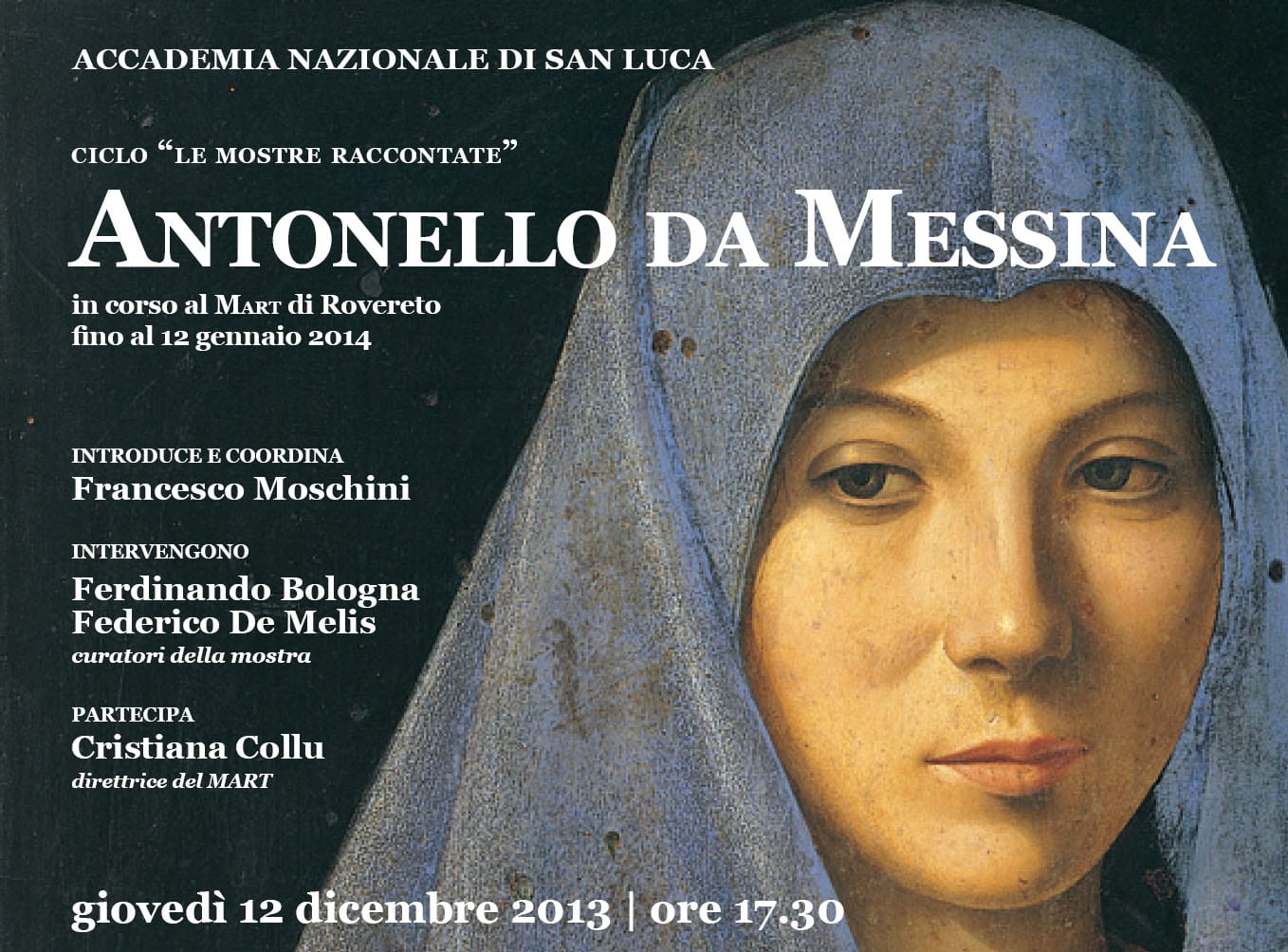 Accademia S. Luca, ciclo “Le Mostre Raccontate”: Antonello da Messina