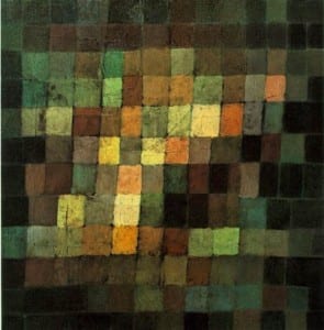 P. Klee - Ancient Sound, Abstract on Black, 1925