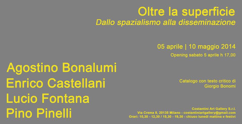 Bonalumi, Castellani, Fontana, Pinelli in mostra alla Costantini Art Gallery
