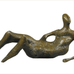 LOT 23 PROPERTY FROM A PRIVATE GERMAN COLLECTION HENRY MOORE 1898 - 1986 RECLINING FIGURE bronze length: 71.2cm. 28in. Conceived and cast in bronze in 1957 in an edition of 12 plus 1 artist's proof at The Art Bronze Foundry in Fulham. Estimate 300,000 — 500,000 GBP Price realized: