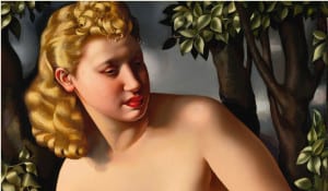 Tamara de Lempicka, Suzanne au bain (particolare)