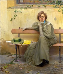 Corcos, Sogni, 1896, Galleria Nazionale d'Arte Moderna e Contemporanea di Roma