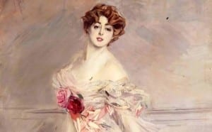 Giovanni Boldini, Ritratto di Marthe Regnier, 1905, olio su tela. Collezione privata (particolare)