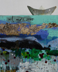 Margherita Martinelli, Nel mare cerco - 2014 mixed media on canvas - 40x40