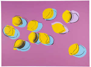 ANDY WARHOL (1928-1987) Space Fruit: Lemons (See F. & S. II.196) Screenprint in colors on paper 30 x 40 in. Executed in 1978. Starting Bid: $18,000