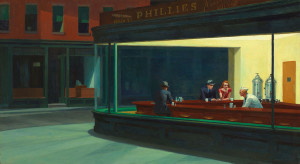 Edward Hopper, Nighthawks, 1942. olio su tela, 84,1×152,4 cm. Art Institute of Chicago, Chicago
