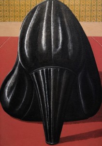 ArtsLife, Domenico Gnoli 1933 - 1970 SCARPA VISTA DA DIETRO signed, titled and dated 67 on the reverse acrylic and sand on canvas 100 by 70cm.; 39 3/8 by 27 1/2 in.