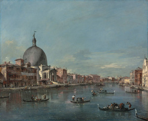 Francesco Guardi, "The Grand Canal, Venice, with San Simeone Piccolo"