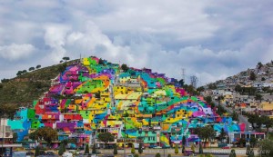Foto: El MacroMural Barrio de Palmitas - Pachuca. Etapa de Color Finalizada y aun falta mas. Germen Nuevo Muralismo Mexicano
