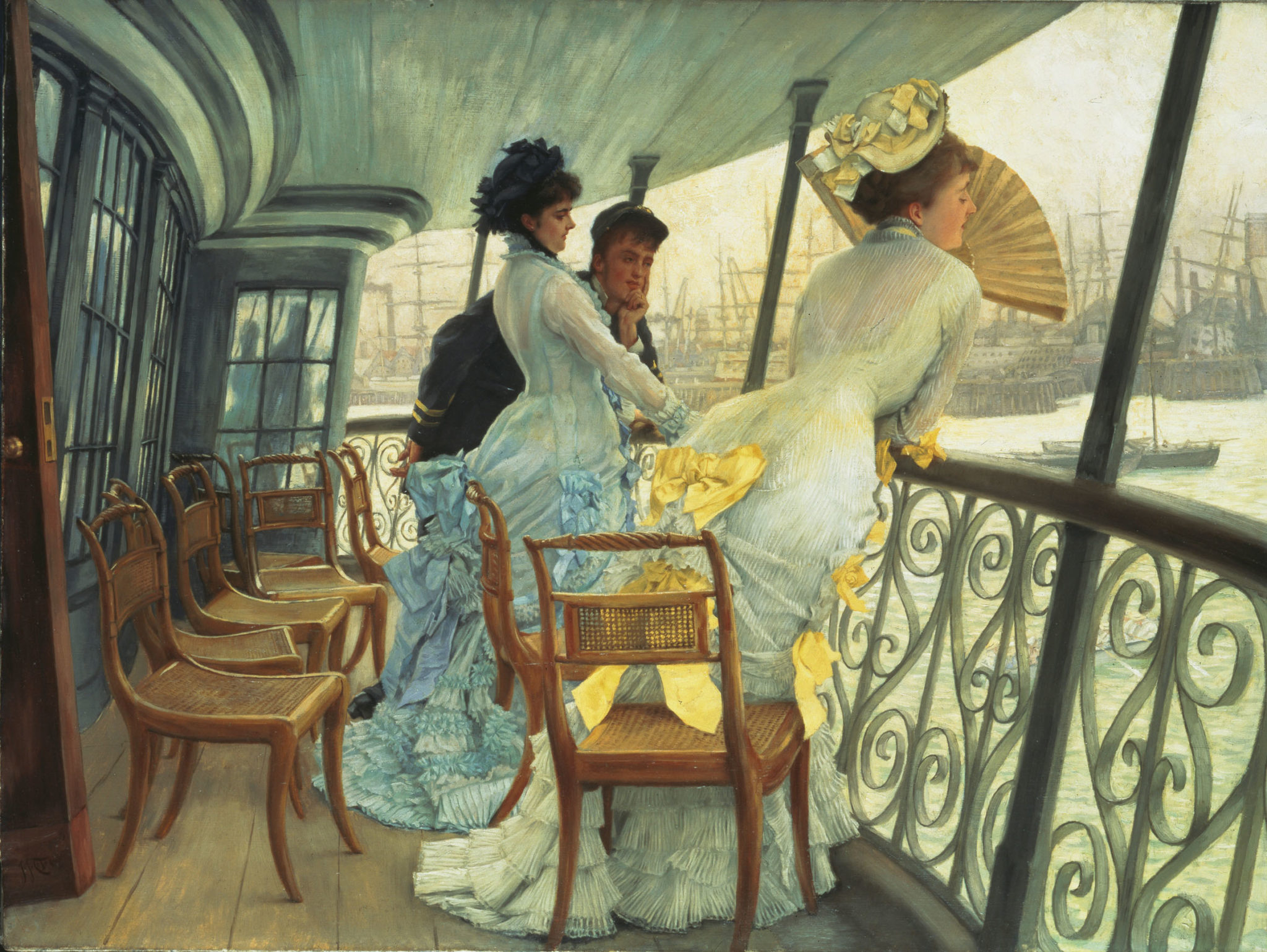 James Tissot, The Gallery of HSM Calcutta (Portsmouth), 1876 ca, Oil paint on canvas, UK, Londra, Tate - © Tate, London 2015