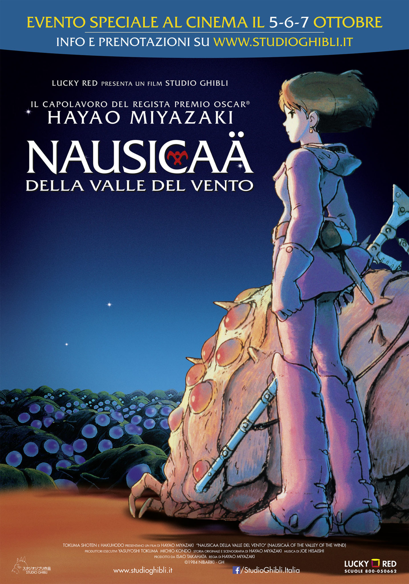 Nausicaä della Valle del Vento di Hayao Miyazaki al cinema il 5, 6 e 7 ottobre