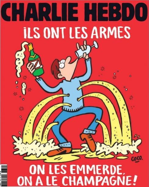 Charlie Hebdo: Loro hanno le armi, si fottano, noi abbiamo lo champagne