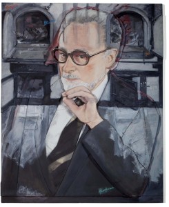 Larry Rivers Periodic Table 1987 cm. 186 h x 146 x 15 olio su tela montato su poliuretano espanso modellato In deposito presso la Pinacoteca Giovanni e Marella Agnelli di Torino