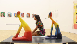 #SELFIEADARTE "Tre figure che aspettano" #Ennesima @LaTriennale Alessandro Pessoli, Figure che aspettano (2014) @CleliaPatella