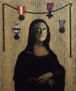 2. Enrico Baj, La vendetta della Gioconda, 1965, collage su tavola, cm 55x46, Vergiate, Archivio Baj